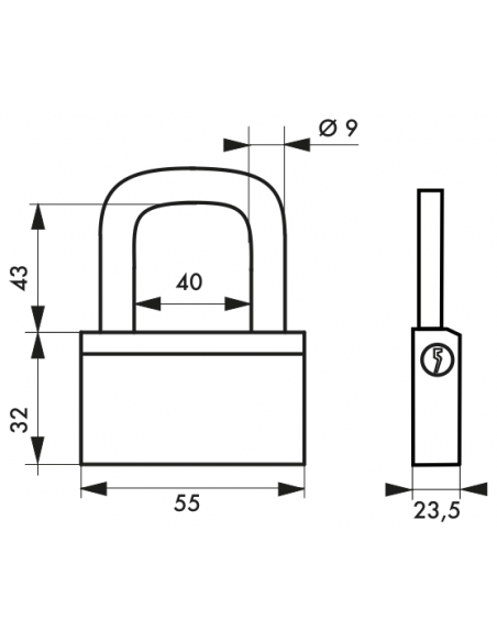 Cadenas NAUTIC - anse acier cémenté nickelé 00068351