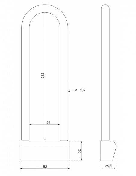 Cadenas NAUTIC 55mm Cadenas Anse haute 00068557