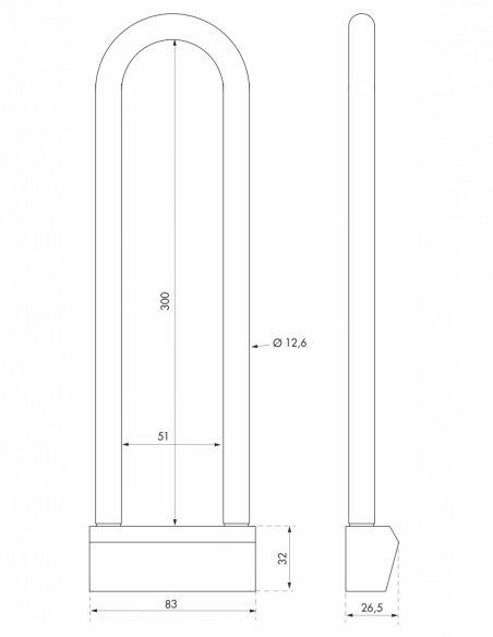 Cadenas NAUTIC 55mm Cadenas Anse haute 00068557