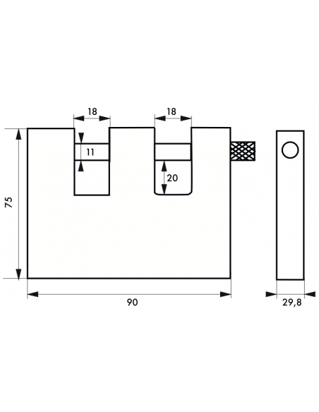 Cadenas LAND blindé 00096503