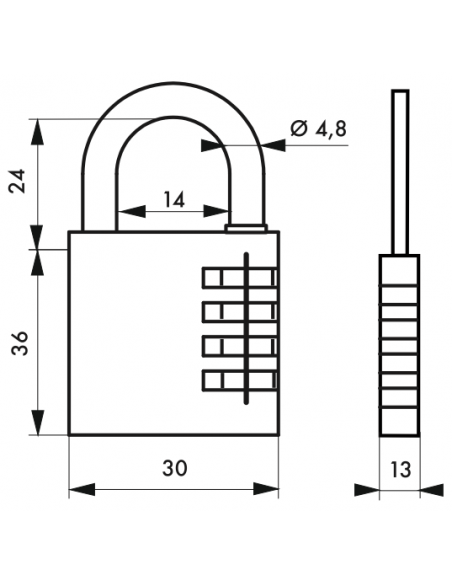 Cadenas RB - 30 mm / 40 mm (selon modèle) 00113946