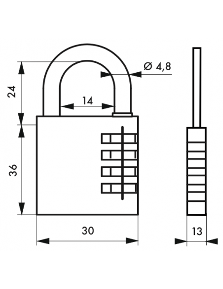 Cadenas RB - 30 mm / 40 mm (selon modèle) 00113946