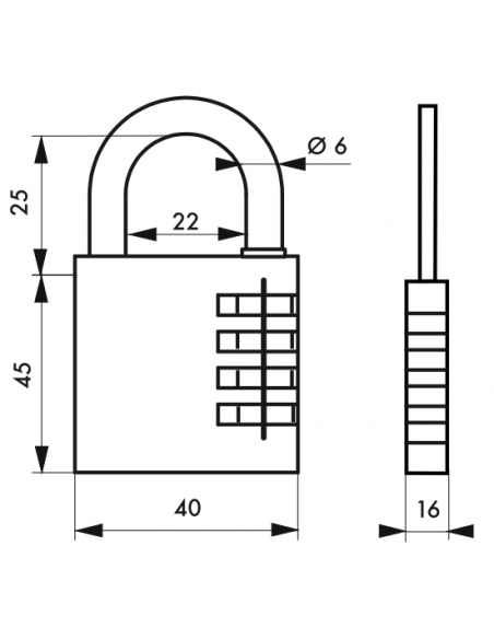 Cadenas RB - 30 mm / 40 mm (selon modèle) 00113946