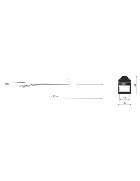 Lot de 2 sangles à bagage 1,80m à boucle plastique 00290634