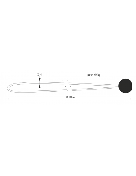 Lot de 4 tendeurs Ø4mm x 40cm à boule 00290632