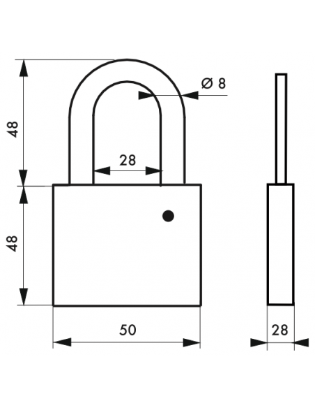 Cadenas de Consignation CP 50mm - sans cylindre 00099407