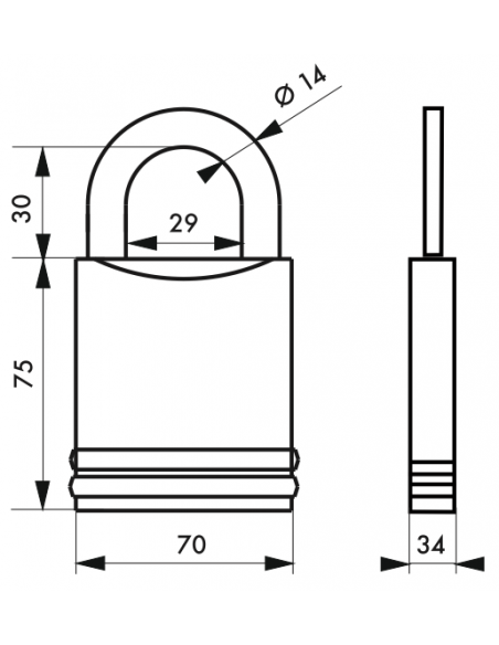 Cadenas de Consignation 740 / 740P sans cylindre 00099741