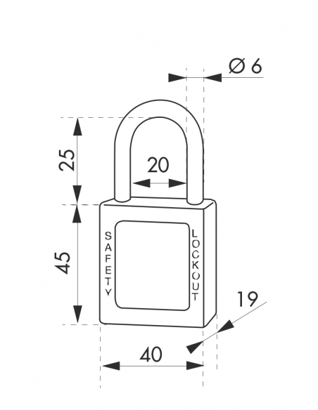 Cadenas de Consignation 40 mm anse acier ou nylon 00091170