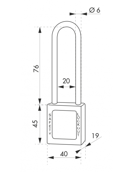 Cadenas de Consignation 40 mm anse acier ou nylon 00091170