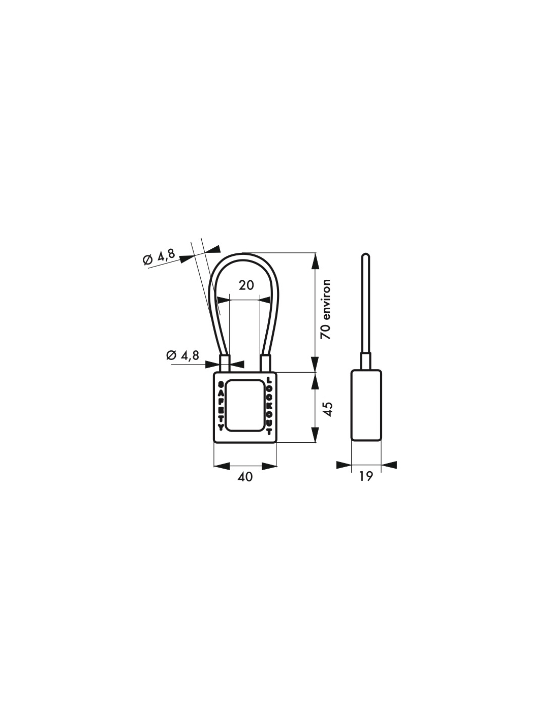Cadenas De Consignation THIRARD - Anse 40 Mm, Déverrouillage Par Clé, Conforme Sécurité Machine (RG MV A1)