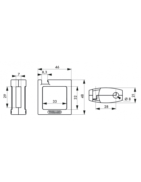 Ensemble coque ABS AV + AR pour Cadenas de Consignation M3 - 40 mm 00084713