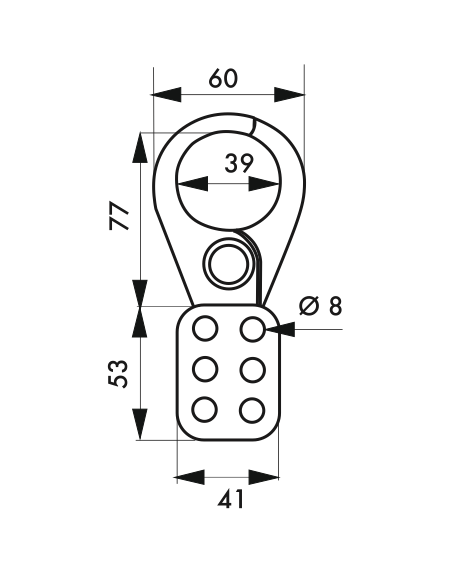 Mâchoire pour Cadenas de Consignation 00091192