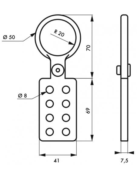 Mâchoire pour Cadenas de Consignation 00091192