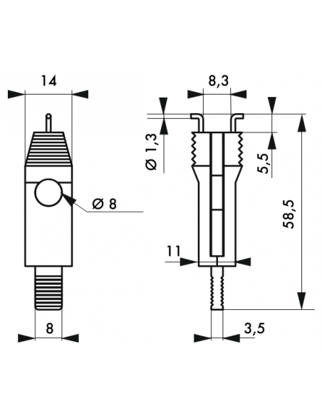 VERROUILLAGE mini disjoncteur 11 mm 00091180