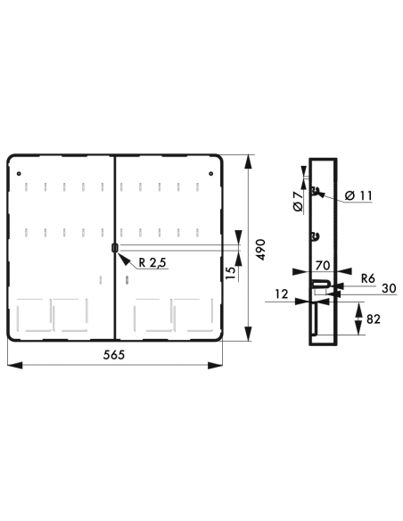 Armoire sans porte 10 Cadenas de Consignation 00091288