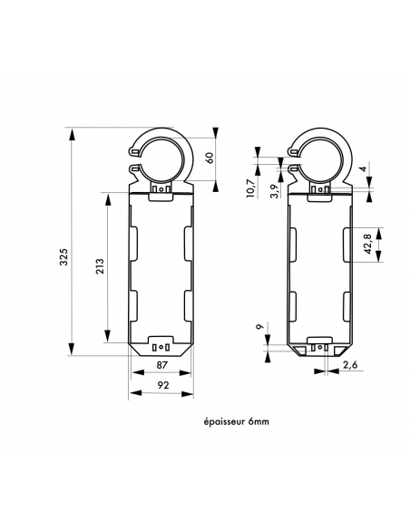 Support tag echaffaudage avec étiquette 92 x 325mm 00091246