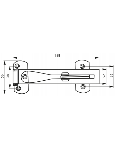 ENTREBAILLEUR DE PORTE inox, doré ou chromé 00213904