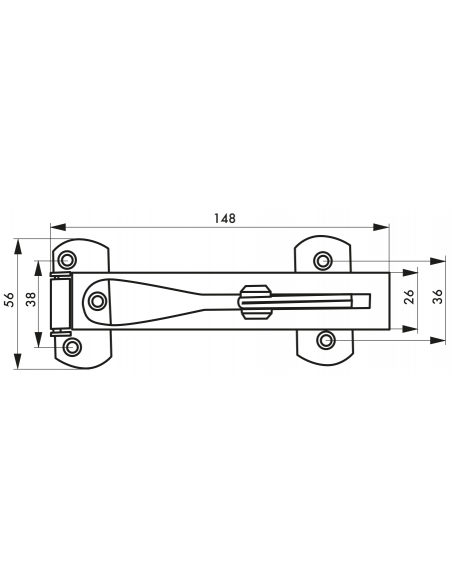 ENTREBAILLEUR DE PORTE inox, doré ou chromé 00213904