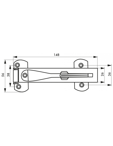 ENTREBAILLEUR DE PORTE inox, doré ou chromé 00213904