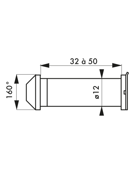 JUDAS 160° laiton 00100450