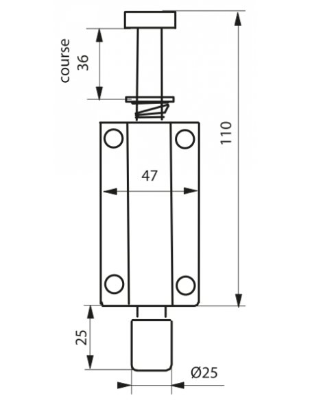 ARRET DE PORTE inox 150 mm 00400805