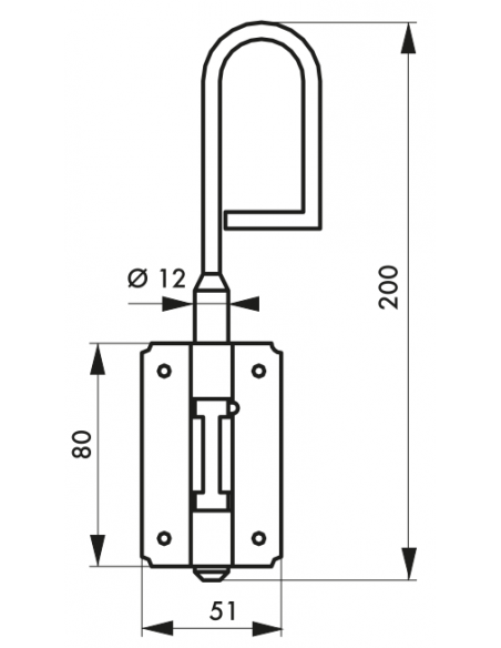 VERROU BAIONNETTE 12 x 200 mm 00412200