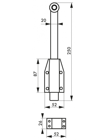 VERROU A PLAQUER 250 mm ou 305mm 00428022