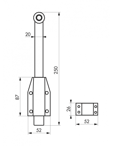 VERROU A PLAQUER 250 mm ou 305mm 00428022