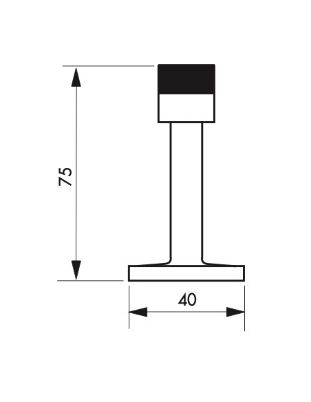 Butoir balustre 75 mm 00100040