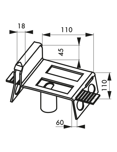 SABOT À SCELLER avec glissière réglage 00011131