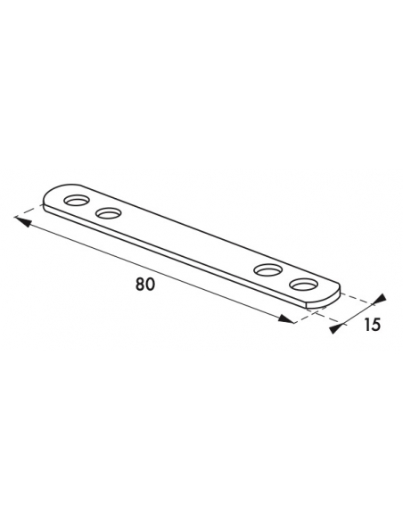 Patte assemblage 40x15mm à 120x15mm 00187638