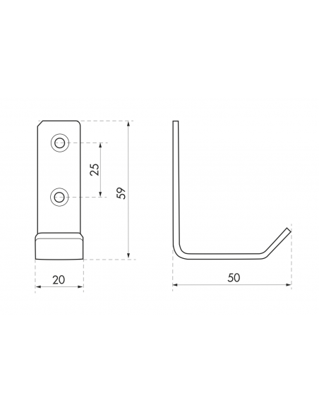 PATÈRE inox 20mm 00067520