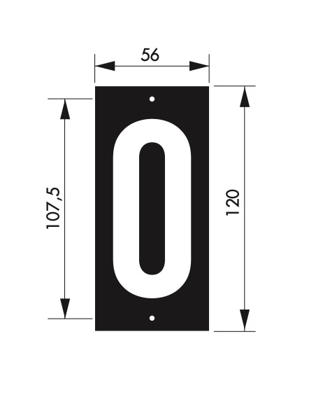 Plaque signalétique 56x130mm à visser 00967170