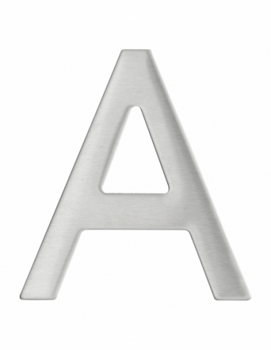 Lettre "A" ou "B" inox H.76mm adhésif 00067548