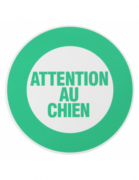 Plaque signalétique ø 180mm avec adhésif (attention au chien, interdit de fumer/vapoter, privée) 00967134