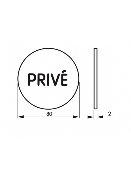 Disque signalétique ø 80mm avec adhésif (WC, Stop pub, privé ou handicapé) 00967156