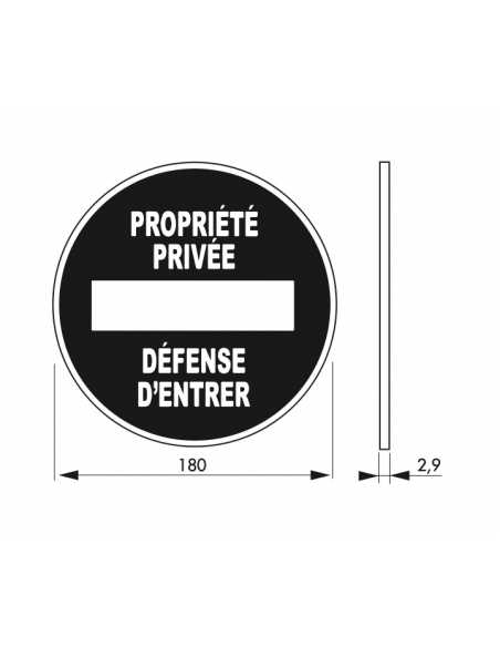 Plaque signalétique ø 180mm avec adhésif (attention au chien, interdit de fumer/vapoter, privée) 00967134