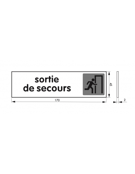 Plaque signalétique 170x45mm avec adhésif (Chien, Dames, Messieurs, Espace wifi, interdit fumer) 00967146