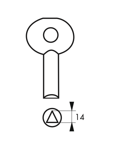 Clé triangle 14 mm laiton THIRARD Clé triangle 14 mm laiton THIRARD