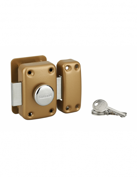 Verrou de porte d'entrée APACHE à bouton et cylindre - 30 à 60 mm ou boîtier - Plusieurs finitions disponible 00290531