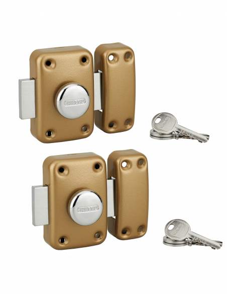 Verrou de porte d'entrée APACHE à bouton et cylindre - 30 à 60 mm ou boîtier - Plusieurs finitions disponible 00290531