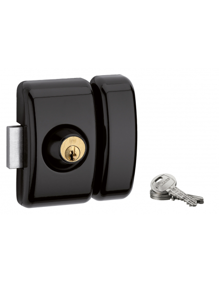 Verrous de porte d'entrée vitrée UNIVERSEL 5 goup. 45 mm - 3 clés - plusieurs finitions 00392544