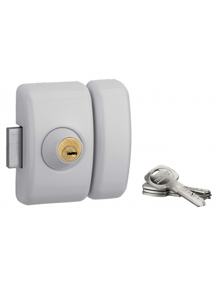 Verrous de porte d'entrée vitrée UNIVERSEL 6 goup. 45 mm - plusieurs finitions possible 00382451