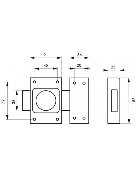 Verrous de porte intérieure Verrou automatique CONCORDE 00201000