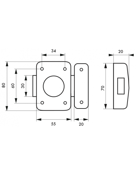 Verrous de porte intérieure Verrou automatique TRIDENT 00202000