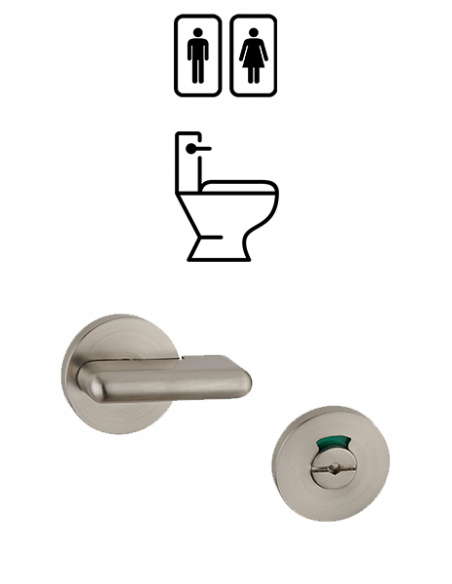 Verrous de porte intérieure sdb Verrou pour WC Ø 50 mm nick. satiné 00209037