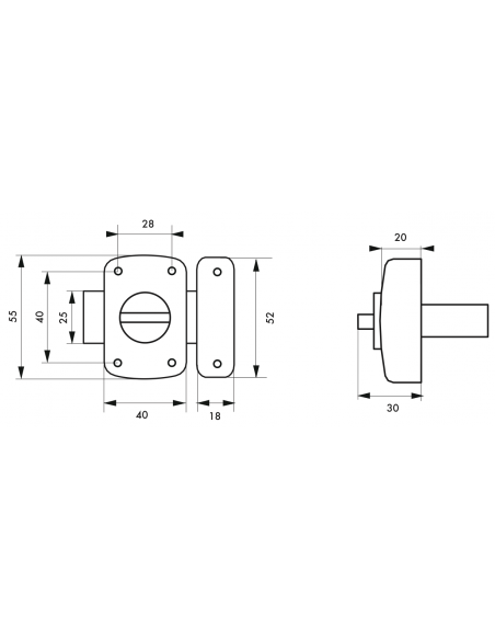 Verrous de meuble ALOUETTE 30 mm à 50 mm (plusieurs finitions possibles) 00100932