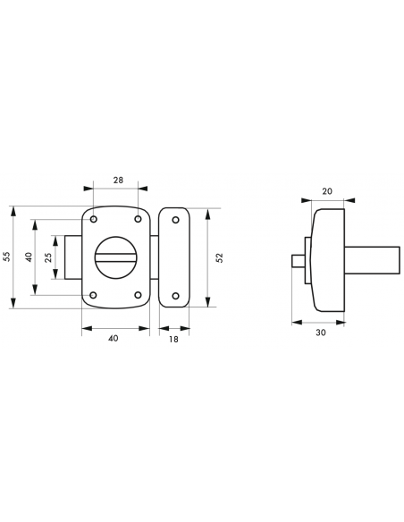 Verrous de meuble ALOUETTE 30 mm à 50 mm (plusieurs finitions possibles) 00100932