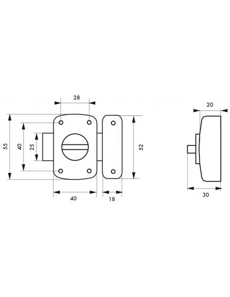 Verrous de meuble ALOUETTE 30 mm à 50 mm (plusieurs finitions possibles) 00100932