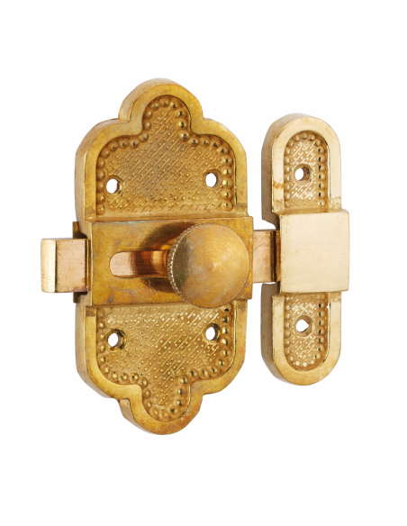 Verrous de meuble LOUIS XVI laiton patiné 40 x 80 mm 00916131